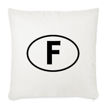 F - Sofa pillowcase 17,3'' x 17,3'' (45 x 45 cm) - natural white - Front