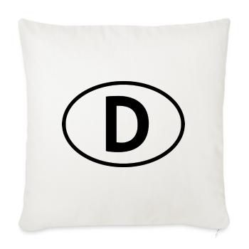 D - Sofakissenbezug 45 x 45 cm - Naturweiß  - Vorne