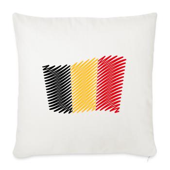 Flag Of Belgium / Tricolour (Scribble) - Sofa pillowcase 17,3'' x 17,3'' (45 x 45 cm) - natural white - Front
