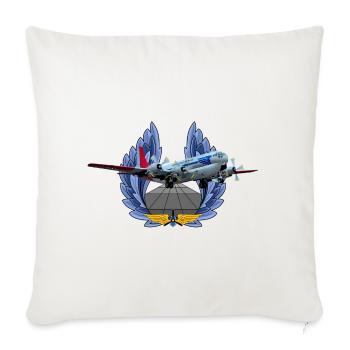 C-97 Stratofreighter - Sofa pillowcase 17,3'' x 17,3'' (45 x 45 cm) - natural white - Front