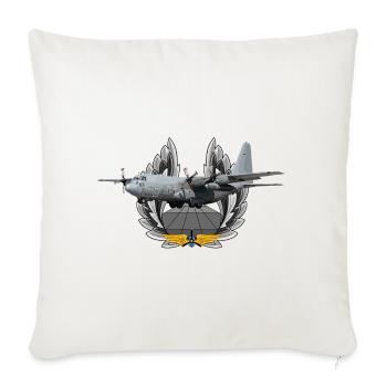 C-130 Hercules - Sofakissenbezug 45 x 45 cm - Naturweiß  - Vorne