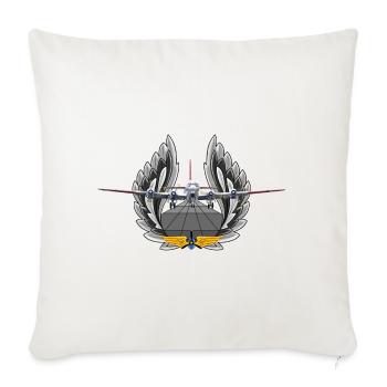 C-97 Stratofreighter - Housse de coussin décorative 45 x 45 cm - blanc nature - Devant