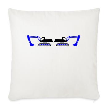 Excavator 2 - Sofa pillowcase 17,3'' x 17,3'' (45 x 45 cm) - natural white - Front