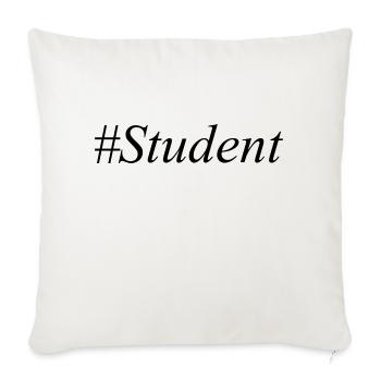 #Student Logo Black - Sofa pillowcase 17,3'' x 17,3'' (45 x 45 cm) - natural white - Front