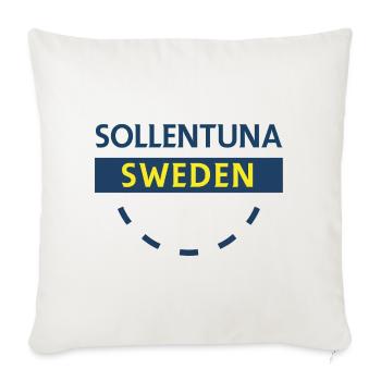 Sollentuna Sweden Bannière néon - Housse de coussin décorative 45 x 45 cm - blanc nature - Devant