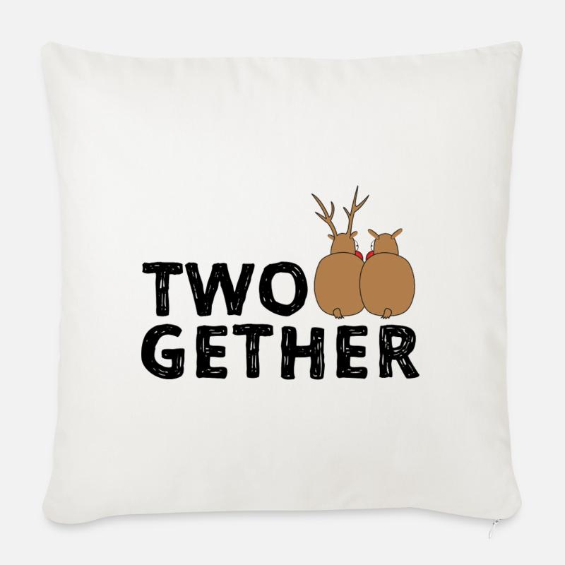 TWOGETHER - Sofa pillowcase 17,3'' x 17,3'' (45 x 45 cm) - natural white