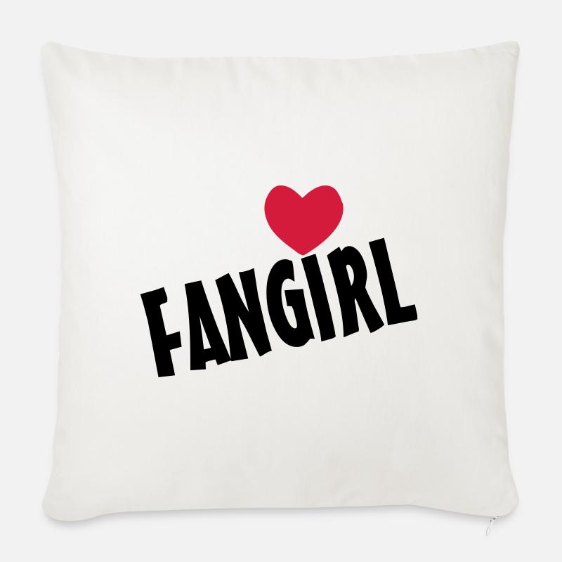 Fangirl Geschenk - Sofakissenbezug 45 x 45 cm - Naturweiß 