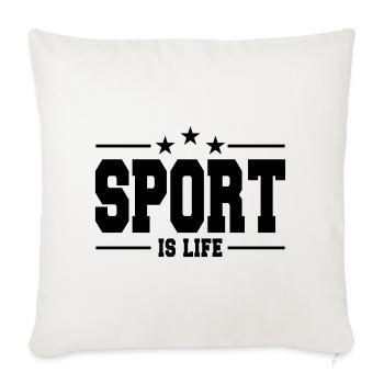 Le sport c'est la vie - Housse de coussin décorative 45 x 45 cm - blanc nature - Devant
