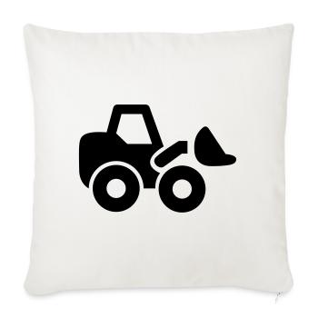 pelleteuse - Housse de coussin décorative 45 x 45 cm - blanc nature - Devant
