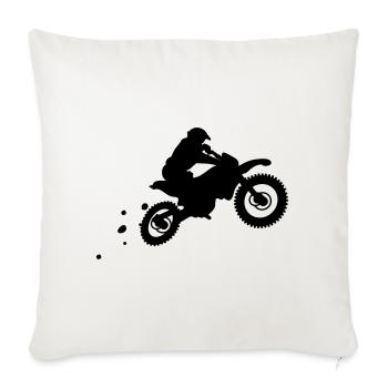 motor bike - Sofa pillowcase 17,3'' x 17,3'' (45 x 45 cm) - natural white - Front