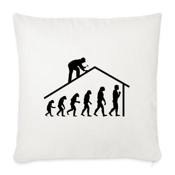 Mann Zimmerer Handwerker Geschenk Werkzeug - Sofakissenbezug 45 x 45 cm - Naturweiß  - Vorne