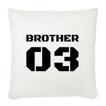 Brother 3 - Brother 03 - Sofa pillowcase 17,3'' x 17,3'' (45 x 45 cm) - natural white - Front