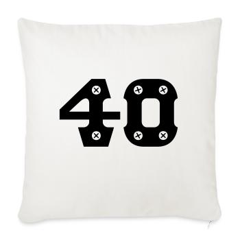 40e anniversaire - Housse de coussin décorative 45 x 45 cm - blanc nature - Devant