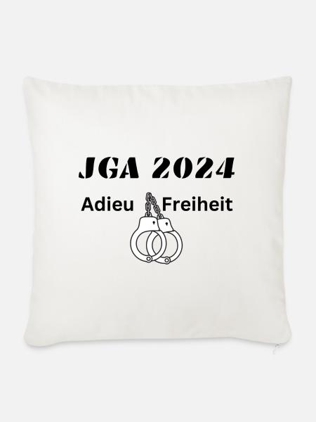 Junggesellenabschied 2024 - Sofakissenbezug 45 x 45 cm - Naturweiß