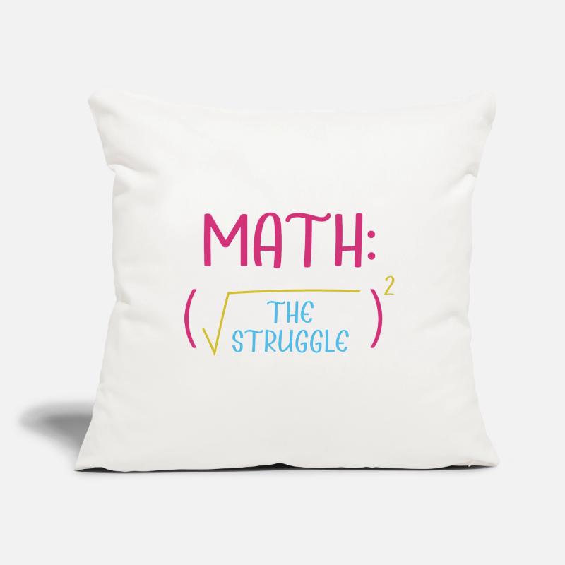 Math Math Math Professeur de mathématiques Mathématicien Housse de coussin décorative 45 x 45 cm