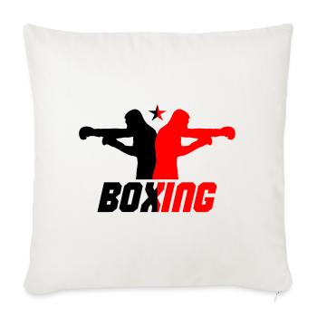 boxeur - Housse de coussin décorative 45 x 45 cm - blanc nature - Devant