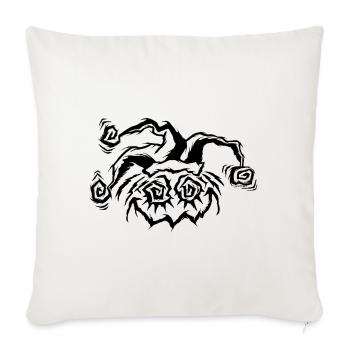 CLOWN_SMILE_black Lustiger Clown-Halloween - Sofakissenbezug 45 x 45 cm - Naturweiß  - Vorne