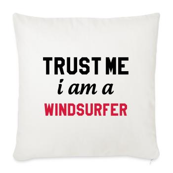 Windsurfen / Windsurfer / Windsurf / Windsurfing - Sofakissenbezug 45 x 45 cm - Naturweiß  - Vorne