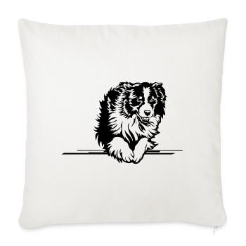 Australian Shepherd - Sofakissenbezug 45 x 45 cm - Naturweiß  - Vorne