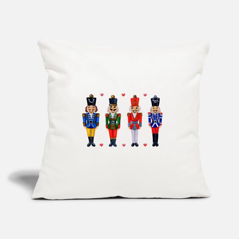 FOUR FUNNY NUTCRACKERS Sofa pillowcase 17,3'' x 17,3'' (45 x 45 cm)