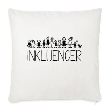 Inkluencer - Sofakissenbezug 45 x 45 cm - Naturweiß  - Vorne