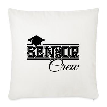 Senior 2023 Crew Proud Crew of Graduated - Sofa pillowcase 17,3'' x 17,3'' (45 x 45 cm) - natural white - Front
