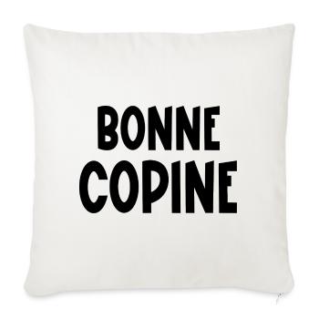 bonne copine - Housse de coussin décorative 45 x 45 cm - blanc nature - Devant