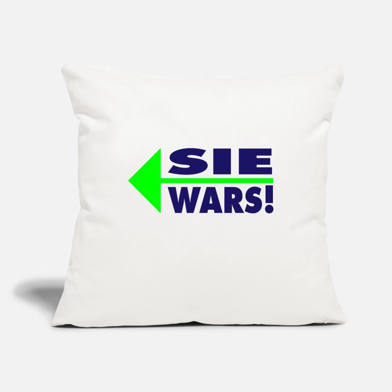 Sie wars! Partner- oder Partyshirt Sofakissenbezug 45 x 45 cm