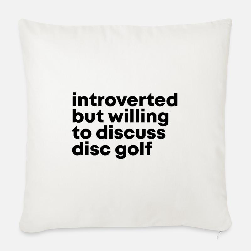 Discgolf - Sofakissenbezug 45 x 45 cm - Naturweiß 