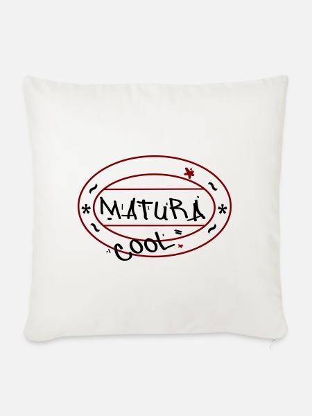 Matura Abitur Schule - Sofakissenbezug 45 x 45 cm - Naturweiß