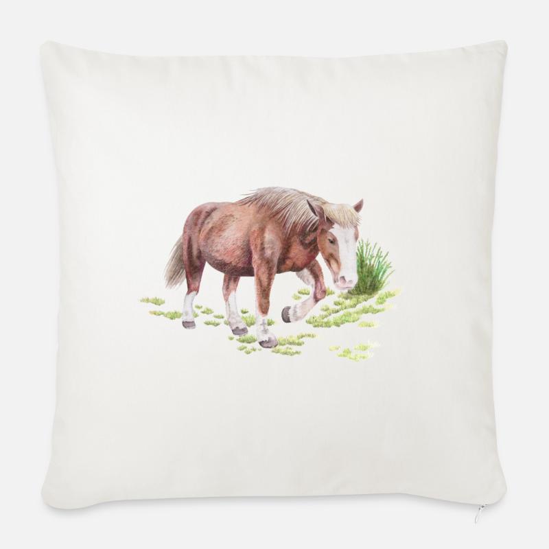 Didrouz - Housse de coussin décorative 45 x 45 cm - blanc nature