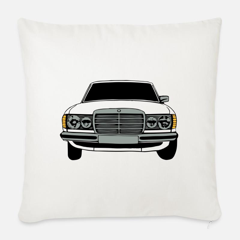 MB W123 Youngtimer Oldtimer,70er,80er (25) - Sofakissenbezug 45 x 45 cm - Naturweiß 