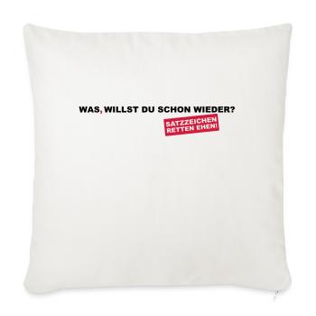 Punctuation save marriages! - Sofa pillowcase 17,3'' x 17,3'' (45 x 45 cm) - natural white - Front