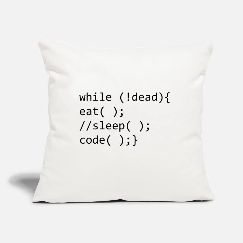 While Dead Eat Sleep Code 3 Sofakissenbezug 45 x 45 cm