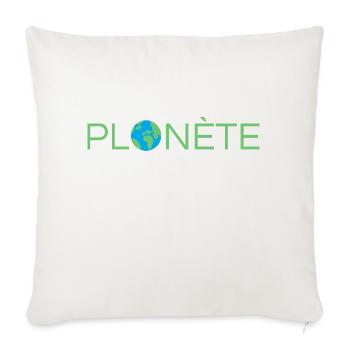 planète idée cadeau - Housse de coussin décorative 45 x 45 cm - blanc nature - Devant