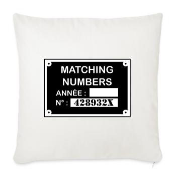 Matching Numbers - Housse de coussin décorative 45 x 45 cm - blanc nature - Devant
