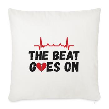 Open Heart Surgery - The beat goes on - Sofa pillowcase 17,3'' x 17,3'' (45 x 45 cm) - natural white - Front