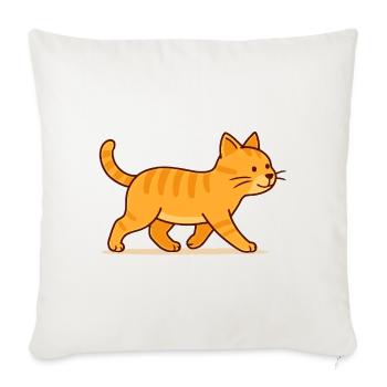Kater Pauli - Sofakissenbezug 45 x 45 cm - Naturweiß  - Vorne