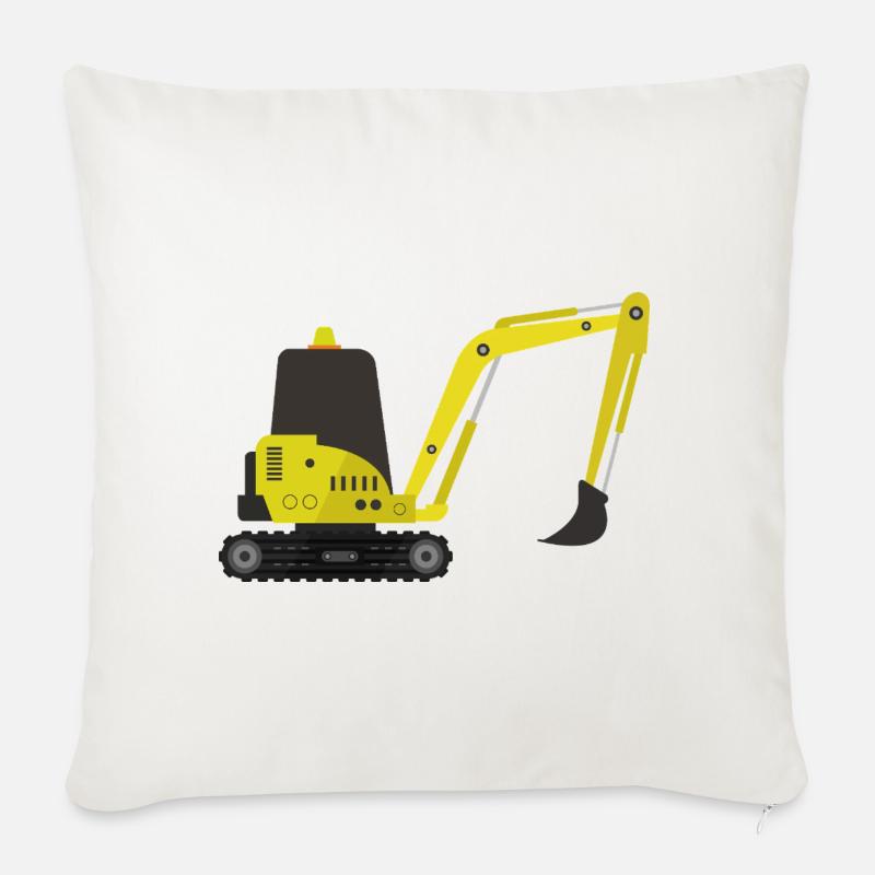 Bagger - Sofakissenbezug 45 x 45 cm - Naturweiß 