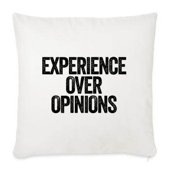 Expérience plutôt que opinions Grand-père sarcastique Grand-mère - Housse de coussin décorative 45 x 45 cm - blanc nature - Devant