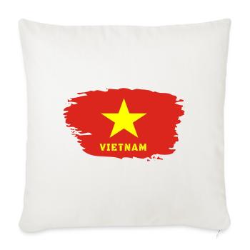Vietnam Flagge / Geschenk Hanoi Asien Südostasien - Sofakissenbezug 45 x 45 cm - Naturweiß  - Vorne