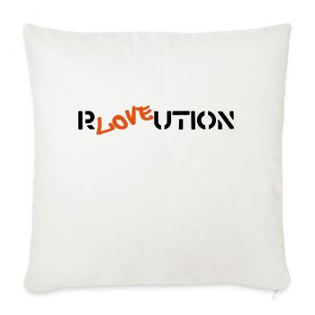 rloveution - Sofakissenbezug 45 x 45 cm - Naturweiß  - Vorne