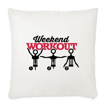 Weekend workout corkscrew - Sofa pillowcase 17,3'' x 17,3'' (45 x 45 cm) - natural white - Front