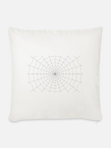 Spinnennetz - Sofakissenbezug 45 x 45 cm - Naturweiß