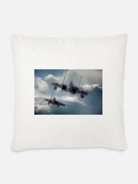 F-15 Eagle - Sofakissenbezug 45 x 45 cm - Naturweiß 