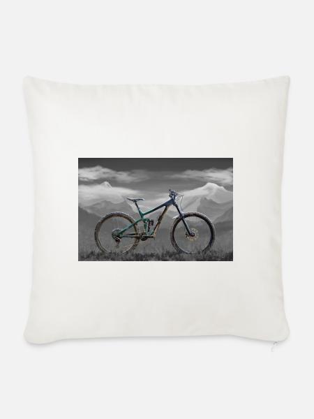 Mountainbike - Sofakissenbezug 45 x 45 cm - Naturweiß