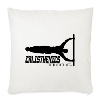 Callisthénie - Housse de coussin décorative 45 x 45 cm - blanc nature - Devant