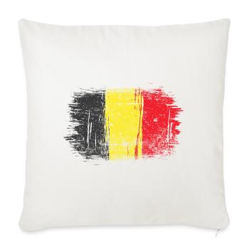 Brushstroke Belgian Flag - Sofa pillowcase 17,3'' x 17,3'' (45 x 45 cm) - natural white - Front
