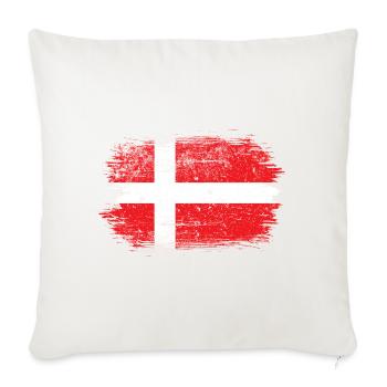 Brushstroke Danish Flag - Sofa pillowcase 17,3'' x 17,3'' (45 x 45 cm) - natural white - Front