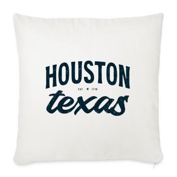 T-shirt Emblem Script de Houston Texas - Housse de coussin décorative 45 x 45 cm - blanc nature - Devant